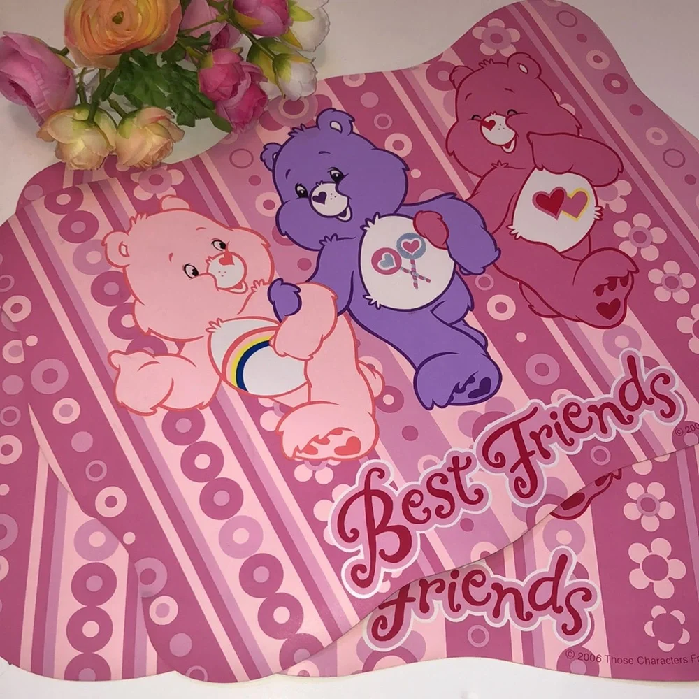Care Bears placemats 2006 pink Care Bears placemats NEW CARE BEARS